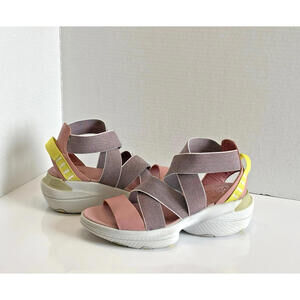 Sorel Explorer Blitz Multistrap Sandals Womens Size 6.5 Light Pink Elastic Comfy